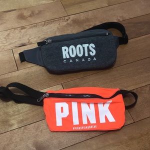 Roots & Victoria Secret Pink Fanny Pack Bundle